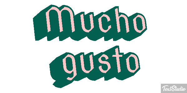 Mucho gusto Efecto de texto