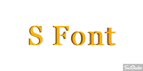 S Font Effet de texte