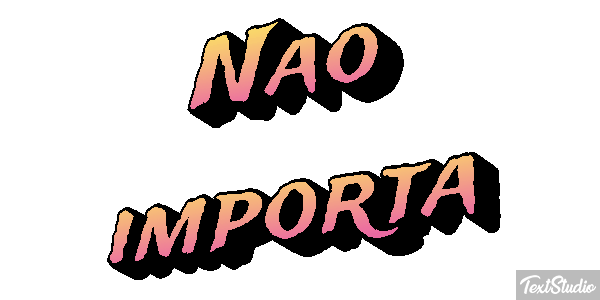 Não importa Efeito do texto