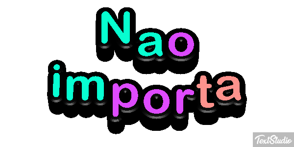 Não importa Efeito do texto