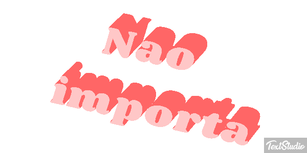 Não importa Efeito do texto