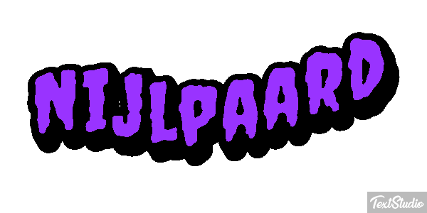 Nijlpaard Tekst effect