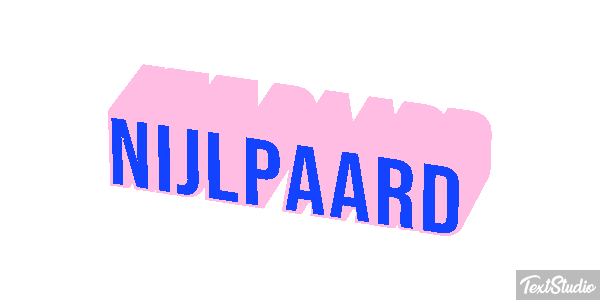 Nijlpaard Tekst effect