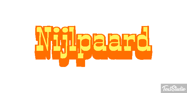 Nijlpaard Tekst effect