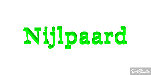 Nijlpaard Tekst effect