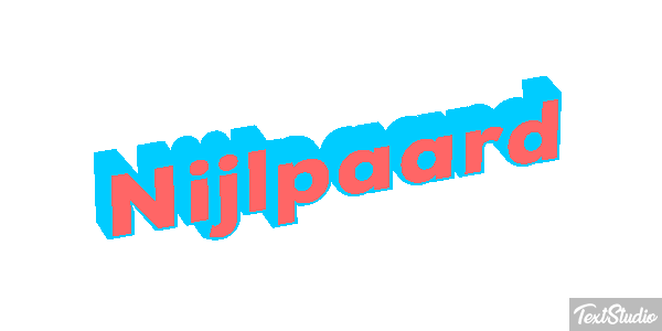 Nijlpaard Tekst effect