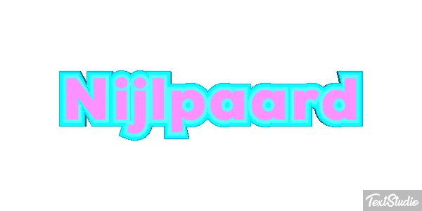Nijlpaard Tekst effect