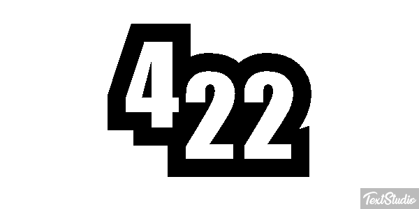 422 Text effect