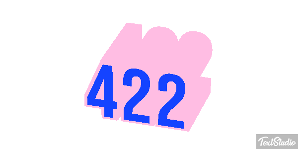 422 Text effect