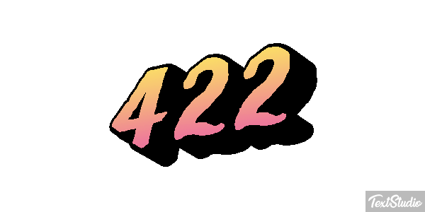 422 Text effect