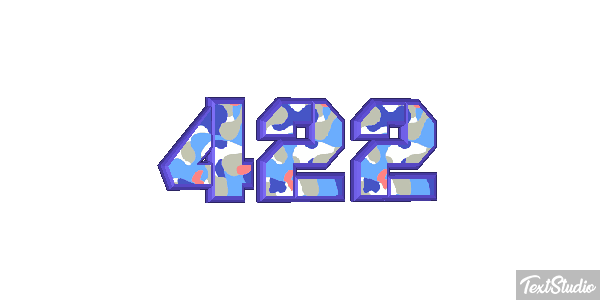 422 Text effect