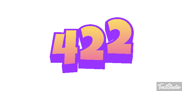 422 Text effect