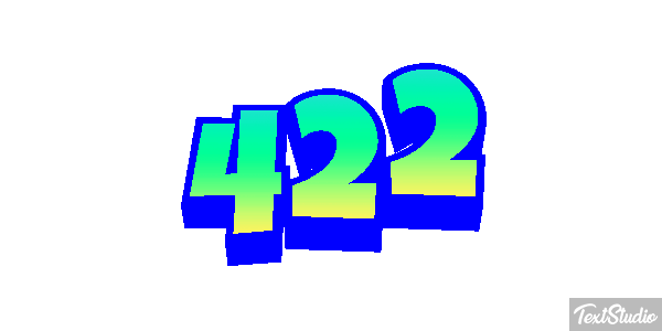 422 Text effect