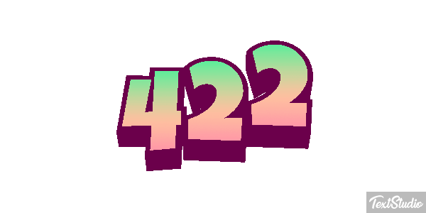 422 Text effect