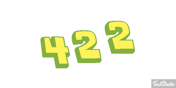 422 Text effect