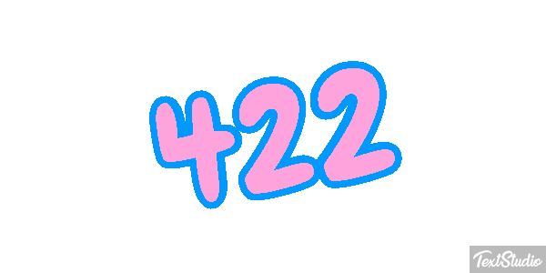 422 Text effect