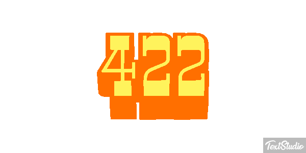 422 Text effect