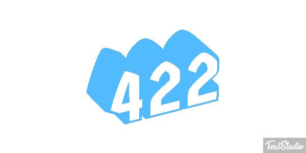 422 Text effect