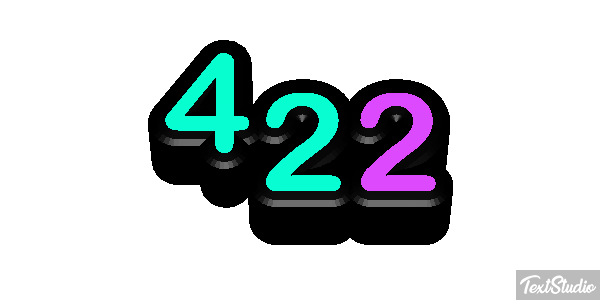 422 Text effect