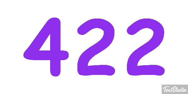 422 Text effect