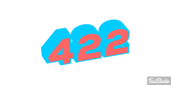 422 Text effect