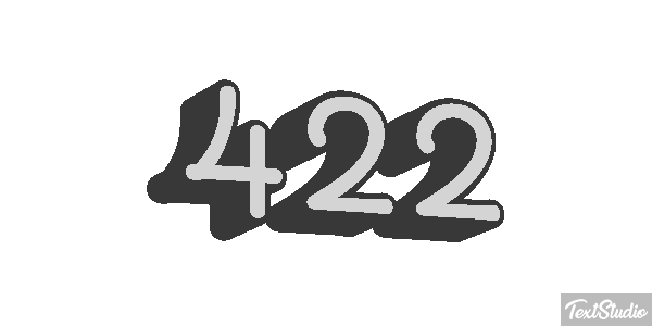 422 Text effect
