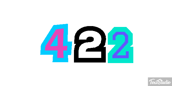 422 Text effect