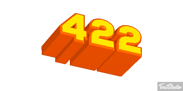 422 Text effect