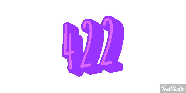 422 Text effect