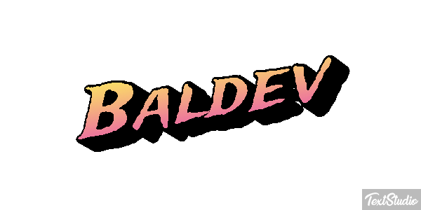 Baldev Text effect