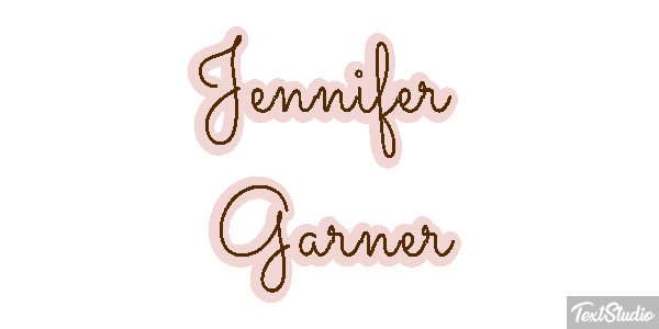 Jennifer Garner Text effect