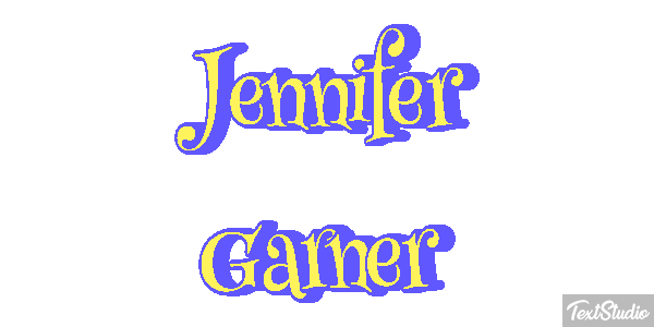 Jennifer Garner Text effect