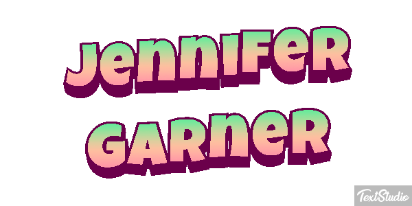 Jennifer Garner Text effect