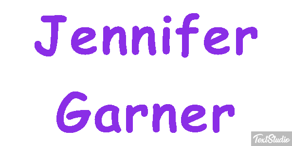 Jennifer Garner Text effect