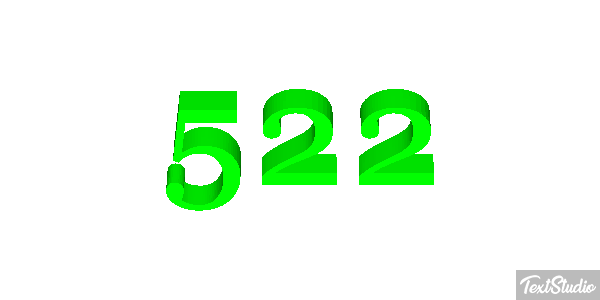522 Text effect