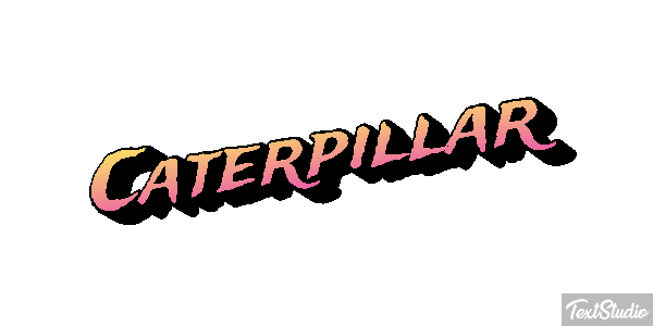 Caterpillar Text effect