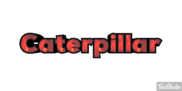 Caterpillar Text effect