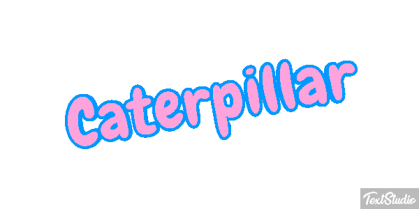 Caterpillar Text effect
