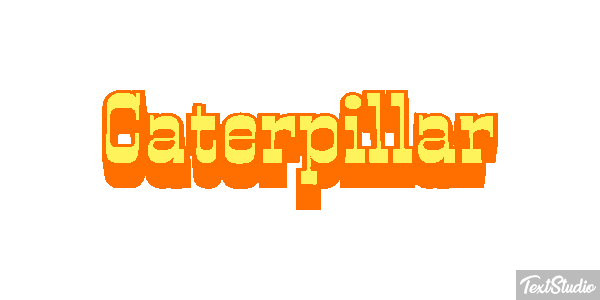 Caterpillar Text effect