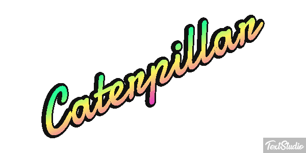 Caterpillar Text effect