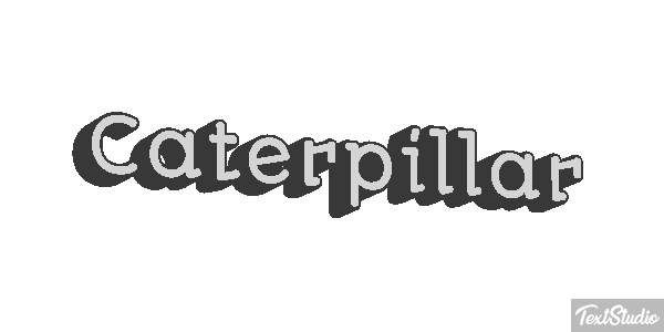 Caterpillar Text effect