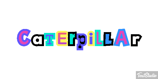 Caterpillar Text effect