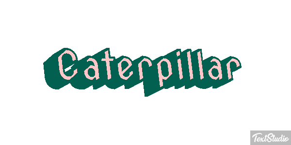 Caterpillar Text effect