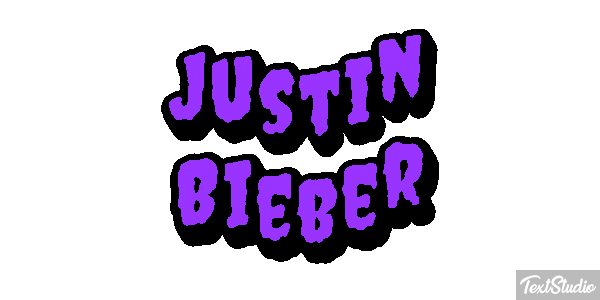 Justin Bieber Text effect