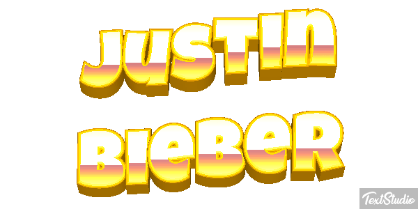 Justin Bieber Text effect