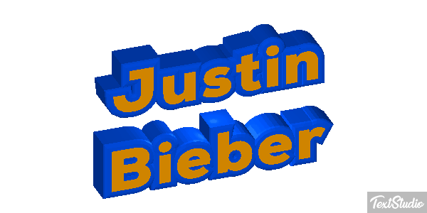 Justin Bieber Text effect