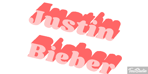 Justin Bieber Text effect