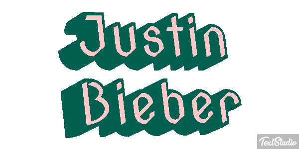 Justin Bieber Text effect