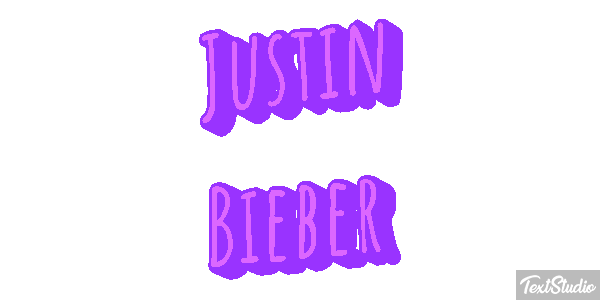 Justin Bieber Text effect