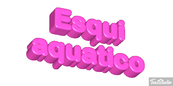 Esqui aquático Efeito do texto
